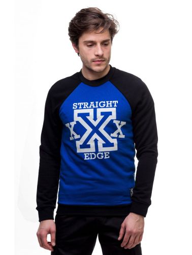 Свитшот "Straight Edge" (Весенний) Черно-синий