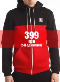 Кофта-Олимпийка (Hачес) Черно-красная