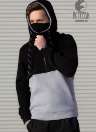 Кофта "Crime" Черный-Меланж
