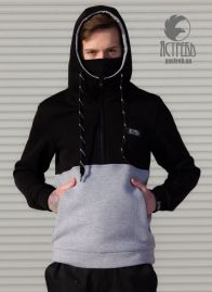 Кофта "Crime" Черный-Меланж