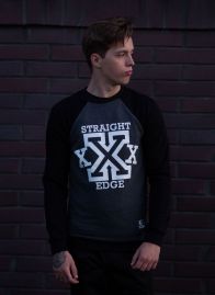 Свитшот "Straight Edge" (Весенний) Черный-Антрацит